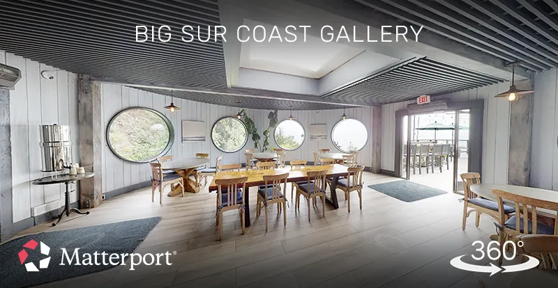 Matterport 3D virtual tour of a unique oceanfront structure repurposed as a wedding venue and gift gallery, captured by ShutterSpin. The immersive tour highlights the dramatic coastal views and event-ready interiors.